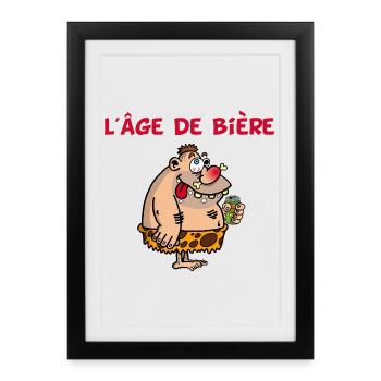 L'âge de bière - Affiche encadrée (27 × 37 cm) - noir - Devant