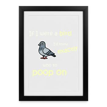 Bird mode - Activated - Framed poster (27 × 37 cm) - black - Front