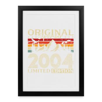 21ème Anniversaire Millésime Septembre Millésime 2004 - Affiche encadrée (27 × 37 cm) - noir - Devant