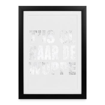 West Flemish dialect Shirt. t'is ol to the wuppe - Framed poster (27 × 37 cm) - black - Front