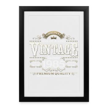 40th Birthday Vintage September Year 1985 - Framed poster (27 × 37 cm) - black - Front