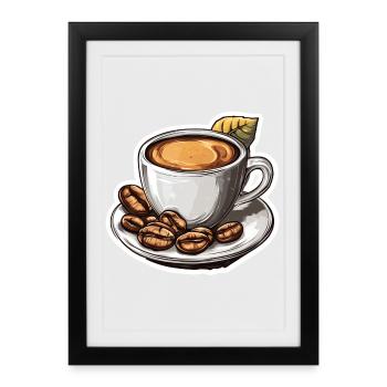Coffee - Framed poster (27 × 37 cm) - black - Front