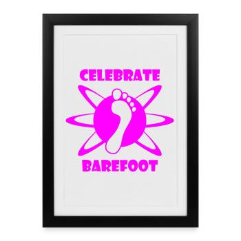 Barefoot au festival d’été - célébrez barefoot - Affiche encadrée (27 × 37 cm) - noir - Devant