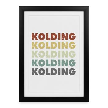 Kolding - Danemark - Danemark - Scandinavie - Affiche encadrée (27 × 37 cm) - noir - Devant