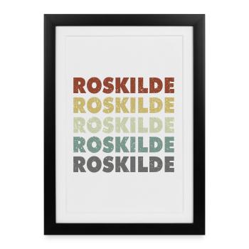 Roskilde - Danemark - Danemark - Scandinavie - Affiche encadrée (27 × 37 cm) - noir - Devant