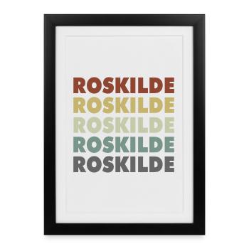 Roskilde - Danemark - Danemark - Scandinavie - Affiche encadrée (27 × 37 cm) - noir - Devant