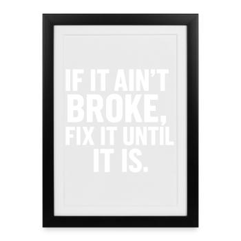 Handyman Sayings for DIY Mechanic Table - Framed poster (27 × 37 cm) - black - Front