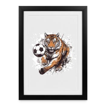 Équipe de football des Tigers - Affiche encadrée (27 × 37 cm) - noir - Devant