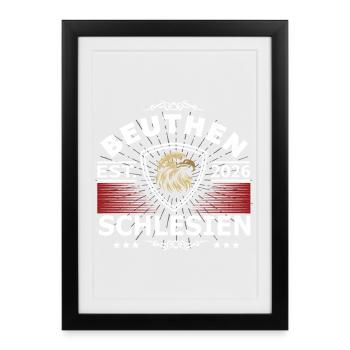 Bytom Silesia Design – Patrimoine et fierté - Affiche encadrée (27 × 37 cm) - noir - Devant