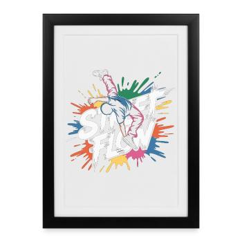 Streetdance Beat – Urban DJ Music Design - Framed poster (27 × 37 cm) - black - Front