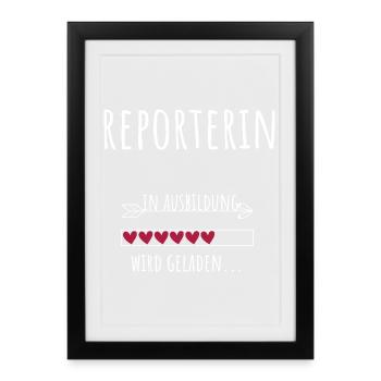 Journalism Student Profession Education Reporter - Framed poster (27 × 37 cm) - black - Front