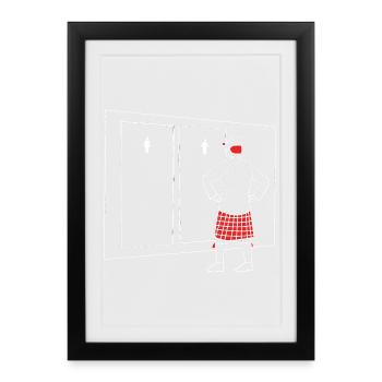 Kilt Scotland Scotland Tartan Skirt - Framed poster (27 × 37 cm) - black - Front
