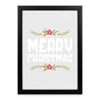 Joyeux Noël - Affiche encadrée (27 × 37 cm) - noir - Devant