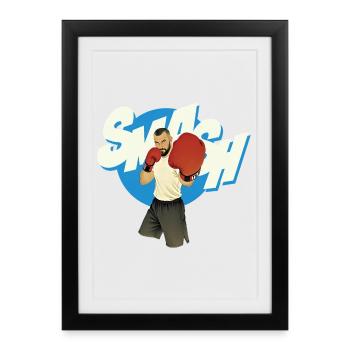 SMASH MAN - nice people - Affiche encadrée (27 × 37 cm) - noir - Devant