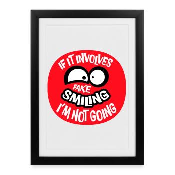 S’il s’agit d’un faux sourire, je ne vais pas le dire - Affiche encadrée (27 × 37 cm) - noir - Devant