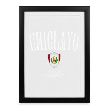 Souvenir Chiclayo, Chiclayo Pérou - Affiche encadrée (27 × 37 cm) - noir - Devant