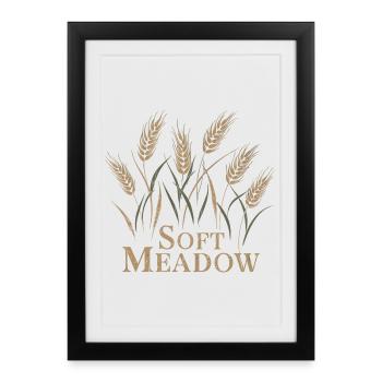 Douces herbes de prairie - Affiche encadrée (27 × 37 cm) - noir - Devant