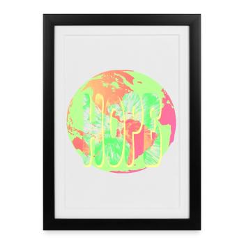 Circulaire Hope Neon Tie-Dye - Affiche encadrée (27 × 37 cm) - noir - Devant