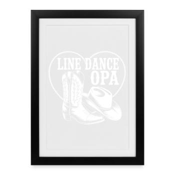 Bateau de Grand-père en Ligne Danse - Affiche encadrée (27 × 37 cm) - noir - Devant