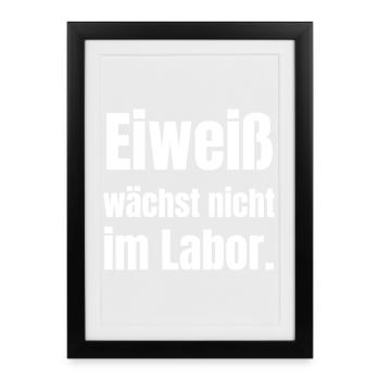Les protéines ne se développent pas en laboratoire - Affiche encadrée (27 × 37 cm) - noir - Devant
