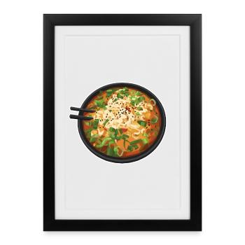 Ramen Designs: Japanese Soup and Instant Noodles - Framed poster (27 × 37 cm) - black - Front
