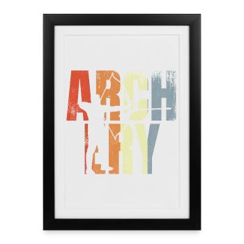 Archery Retro Look - Framed poster (27 × 37 cm) - black - Front