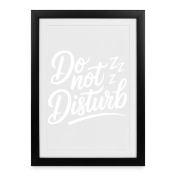 Do Not Disturb Sloth Anti Social - Framed poster (27 × 37 cm) - black - Front