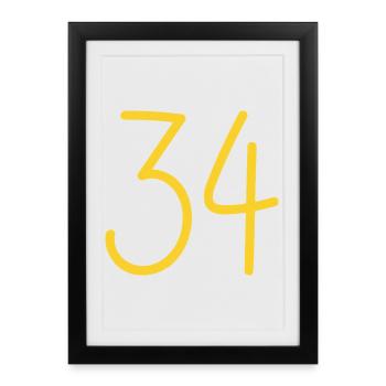 34 - Framed poster (27 × 37 cm) - black - Front