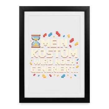 Costume is still being generated Cologne Carnival Carnival - Framed poster (27 × 37 cm) - black - Front