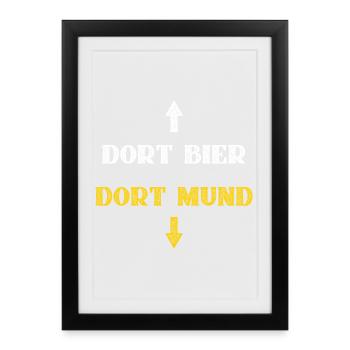 There beer there mouth - Framed poster (27 × 37 cm) - black - Front