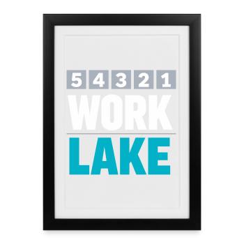 Lake Weekend Countdown To Sea Days - Framed poster (27 × 37 cm) - black - Front