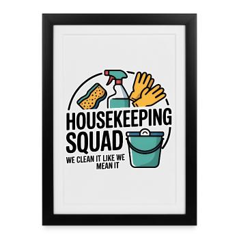 Funny Cleaning Design - Framed poster (27 × 37 cm) - black - Front