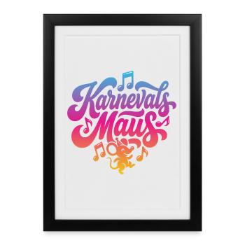 Costume de fête de carnaval Souris Carnaval - Affiche encadrée (27 × 37 cm) - noir - Devant