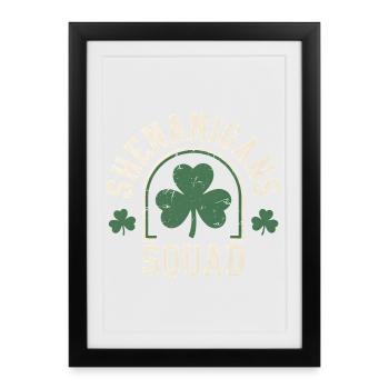 Shenanigans Squad Shamrock Fun - Framed poster (27 × 37 cm) - black - Front