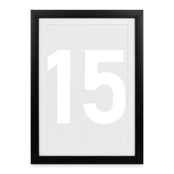 15. 15 ANS. 15e ANNIVERSAIRE. ANNIVERSAIRE 15 ANS. - Affiche encadrée (27 × 37 cm) - noir - Devant