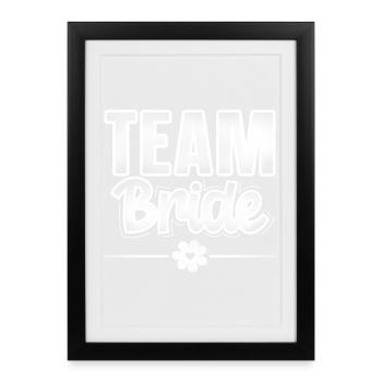 Team Bride - Framed poster (27 × 37 cm) - black - Front