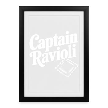 Capitaine Ravioli - Affiche encadrée (27 × 37 cm) - noir - Devant
