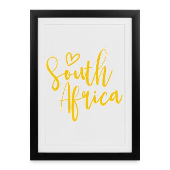 South Africa Heart Women's Love South Africa - Framed poster (27 × 37 cm) - black - Front