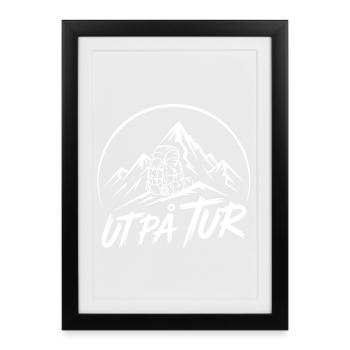 Montagnes et excursions - Affiche encadrée (27 × 37 cm) - noir - Devant