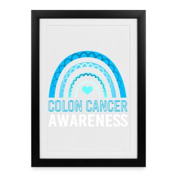 Côlon, cancer, gros intestin - Affiche encadrée (27 × 37 cm) - noir - Devant