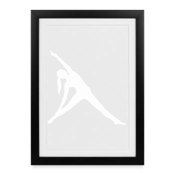 Stretch Silhouette Dancer - Framed poster (27 × 37 cm) - black - Front