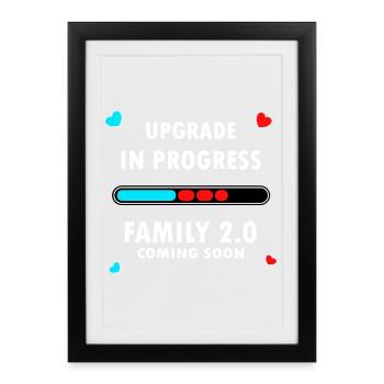 Upgrade in Progress Family 2.0 Coming Soon - Framed poster (27 × 37 cm) - black - Front