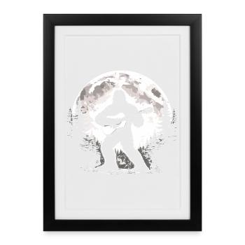 Guitariste de Bigfoot - Affiche encadrée (27 × 37 cm) - noir - Devant