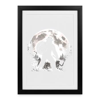 Bigfoot Firefighter - Framed poster (27 × 37 cm) - black - Front