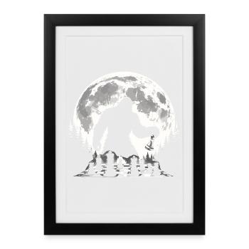 Joueur d’échecs Bigfoot - Affiche encadrée (27 × 37 cm) - noir - Devant