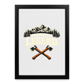 Maison cadeau Waldviertel Legend - Affiche encadrée (27 × 37 cm) - noir - Devant