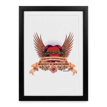 Nos Amis - Affiche encadrée (27 × 37 cm) - noir - Devant