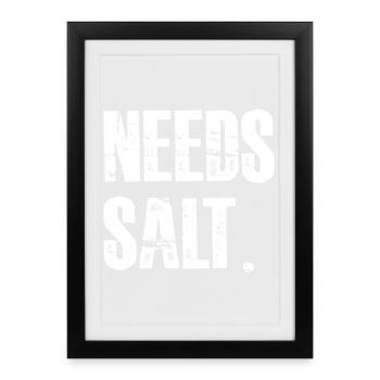 Funny Chef Head Chef Baker Chef Restaurant Needs S - Framed poster (27 × 37 cm) - black - Front