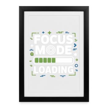 Mode Focus Chargement du TDAH Chaos - Affiche encadrée (27 × 37 cm) - noir - Devant