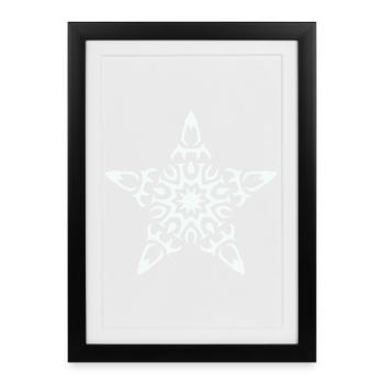 Étoile - Affiche encadrée (27 × 37 cm) - noir - Devant